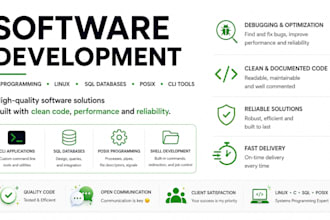 develop software for applications, databases