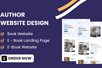 design a childrens author website, ebook landing page and ebook website