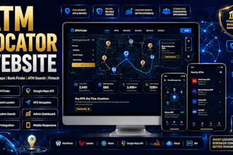develop atm locator, fintech website, atm finder, bank branch and dealer locator