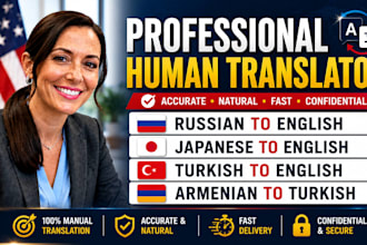 translate english to russian, japanese, turkish and armenian