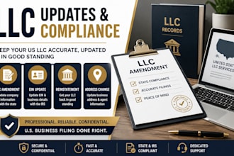 handle llc amendment, reinstatement, ein update and address change