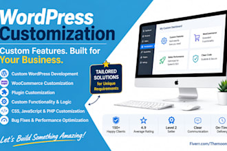 develop custom woocommerce functionality and wordpress features