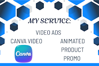 design canva product video, promo animated ai, slideshow, canva video