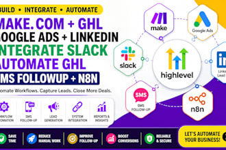 make com linkedin ghl google ads integrate slack automate ghl sms followup n8n