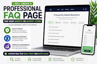 create a professional faq for your website or shopify store