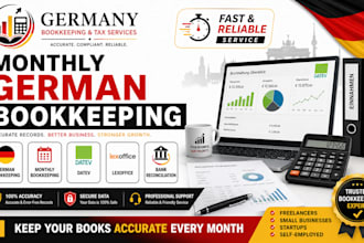 provide monthly bookkeeping for german freelancers and small businesses datev