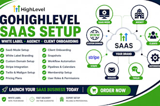 setup gohighlevel saas mode, white label CRM and automation