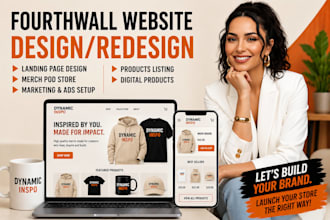 design fourth wall website setup foruthwall store setup fourthwall pod merch