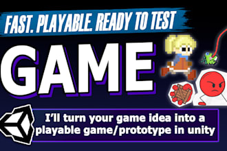 develop a playable 2d game prototype in unity