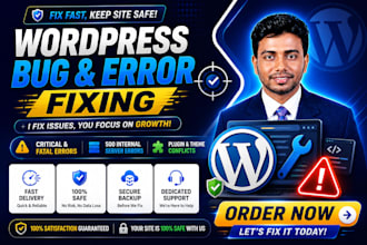 fix wordpress bugs, errors, and issues within a few hours