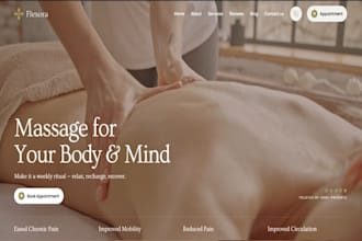 design wix chiropractor website physiotherapy wellness clinic massage website
