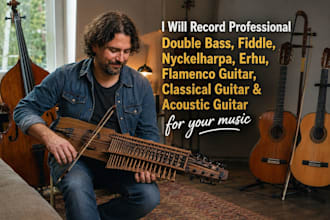 record double bass fiddle nyckelharpa erhu flamenco classical acoustic guitar