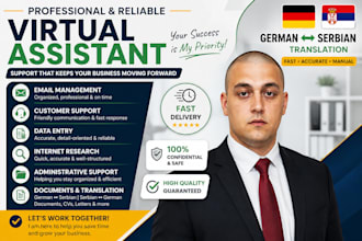 be your german virtual assistant for admin support and customer service
