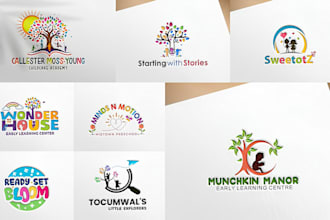 design kids baby brand logo for children shop or website