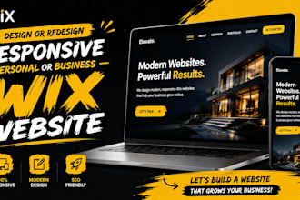 design or redesign responsive personal or business wix website