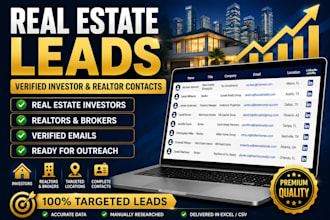 provide targeted real estate investor and realtor leads with verified contacts