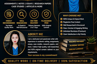 write assignments, notes, essays and academic content