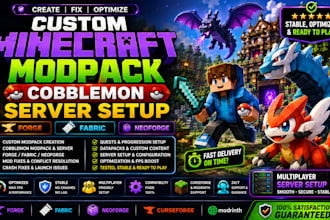 create custom minecraft modpack cobblemon server setup forge fabric minecraft