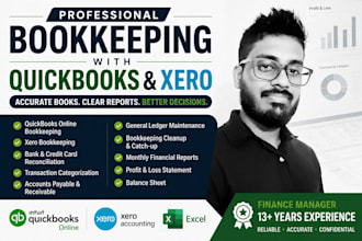 provide quickbooks xero bookkeeping and ongoing finance support