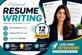 deliver 12 hour professional cv writing service