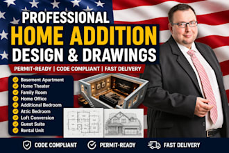 create basement finishing and attic conversion permit drawings