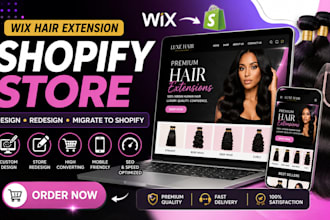 hair extension shopify store logo wig website beauty store salon hair website