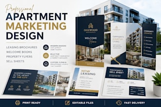design apartment leasing brochure welcome book property listing flyer sell sheet