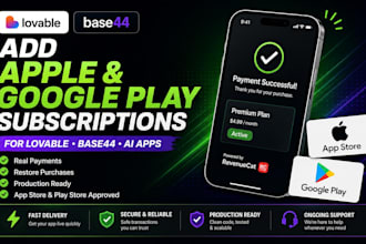 add in app purchases and subscriptions and publish your app to the app stores