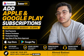 add in app purchases and subscriptions and publish your app to the app stores