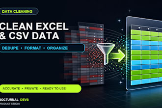 clean deduplicate and format your excel or CSV data