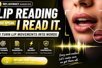read and transcribe silent or unclear videos lip reading