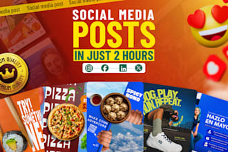 design instagram post, facebook ads and carousel creatives