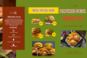 design elegant restaurant, hotel, and fine dining menu
