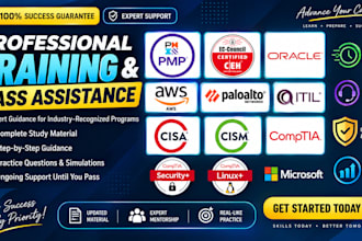 help you prepare for pmp comptia cisco and other IT support