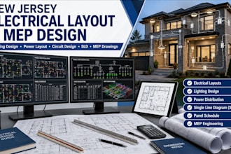 new jersey electrical layout lighting design power layout circuit sld mep design