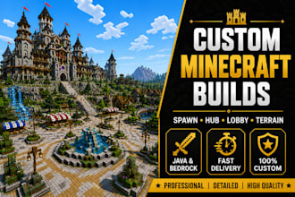 build custom minecraft server spawn, hub, lobby and terrain