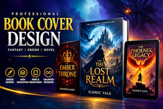 design book cover, fantasy book cover, ebook cover, fantasy book, cover design