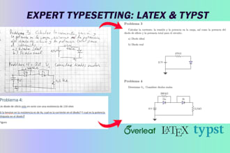 convert your document in latex overleaf or typst