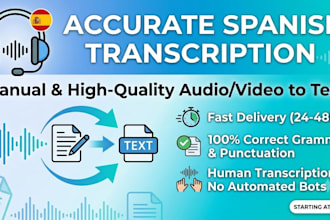 transcribe spanish audio or video to text accurately
