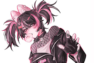 draw yuri anime, anime pfp, anime oc, anime fanart character illustration design