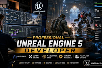 develop unreal engine 5 gameplay mechanics combat blueprint multiplayer