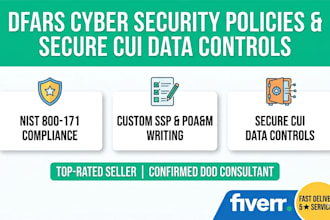 write dfars cyber security policies and secure cui data controls
