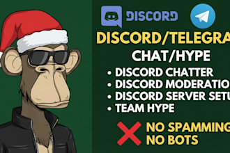 chat in discord server, manage discord, discord chatters