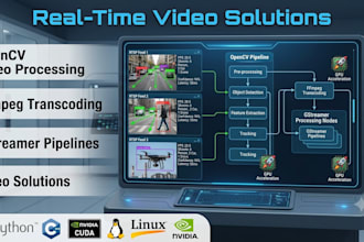 develop opencv video processing, ffmpeg transcoding and gstreamer pipeline