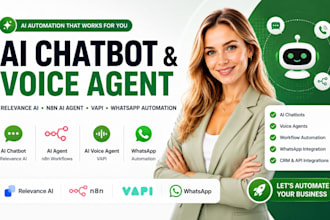 build relevance ai chatbot, n8n ai agent ai voice agent vapi whatsapp automation