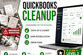 do quickbooks online cleanup and catch up bookkeeping