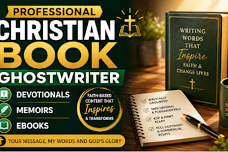 ghostwrite inspiring christian book, devotional, or memior