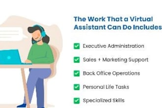 reliable VA for admin tasks, data entry and online support