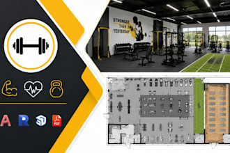 create fitness center layouts, commercial gym design, gym floor plans