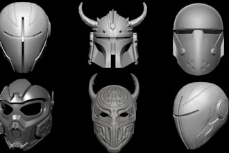 sculpt custom 3d mask cosplay helmet wearable 3d helmet 3d armor for 3d printing